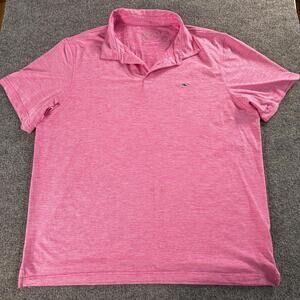Vineyard Vines Performance Men's Polo Shirt XXL Pink‎ #867